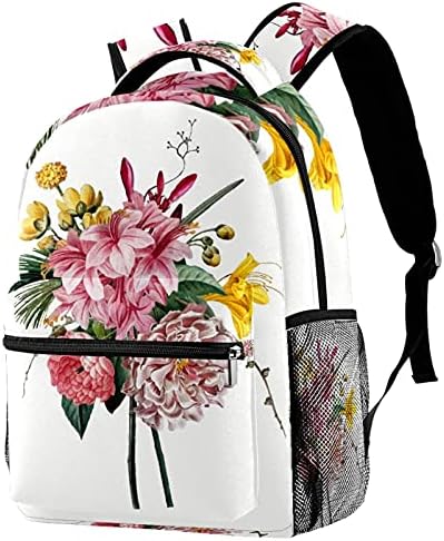 Цветен цветен пролетен ранец за момчиња и девојчиња со прилагодливи ленти за рамо, носат рачки и ракави за шишиња со двојни пијалоци