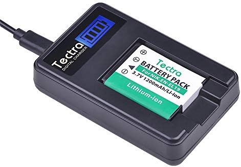 Tectra 2PCS EN-EL19 Заменска батерија + LCD USB полнач за Nikon Coolpix S32 S33 S100 S2500 S2750 S3100 S3200 S3300 S3400 S3500 S4100