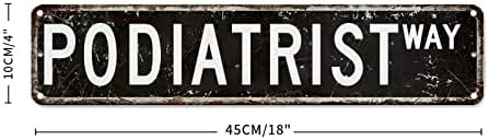 Подиатрист Ретро метален wallиден знак подарок за podiatrist француски гроздобер ретро метални знаци професија улична знак виси нов знак