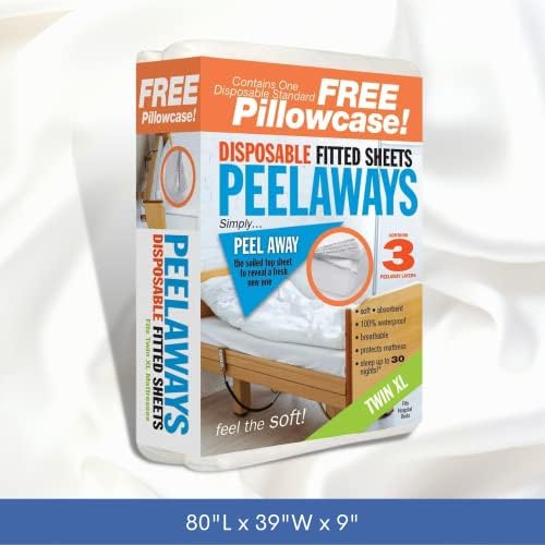 Peelaways Camp-A-Peel-Водоотпорен капакот на душекот-Големина на креветчето вграден заштитник за постелнина, меки и удобни, 7 лупени слоеви, ја