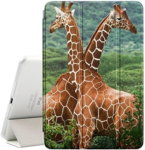 STPLUS Две жирафични животни паметни покритие со задниот случај + автоматско спиење/забавување на будење + штанд за Apple iPad Air 2