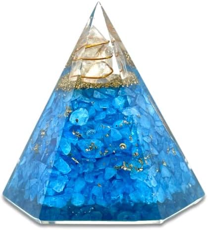 Духовен елемент Реики наполнет чакра заздравувајќи хекса тиркизна оргона пирамида со чиста кристална скапоцен камен бакар метал