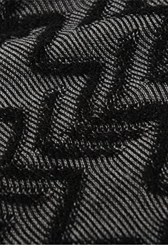 Жилифс Машки Ретро Аргил Џемпер Со Долги Ракави Тенок Фит Пуловер На Екипажот Џемпер
