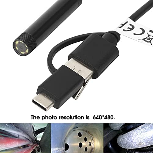 USB Водоотпорна 3 Во 1 Inspоскопска Инспекциска Камера 0,3 Мегапиксели IP67 Водоотпорна Змиска Камера со 6 Прилагодливо Led Светло