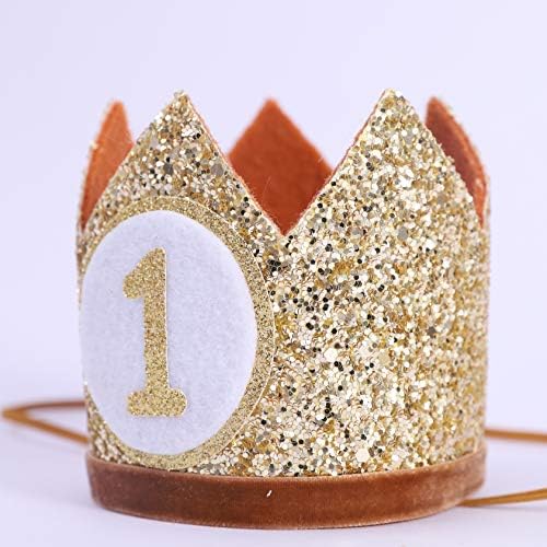 Вахаву Бебешка Круна за 1 Роденден-Декорација На Првата Роденденска Забава, Сјајна Круна