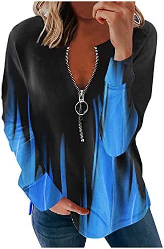 Џемпер за жени исечена маичка модна облека за пирнт работни кошули плус големина на врвови на блузи, трендовски врвови на туники