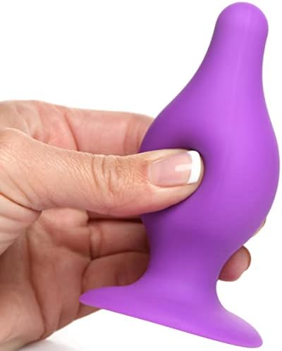 Sq Squeezable Tapered Medion Anal Anal Plug - виолетова