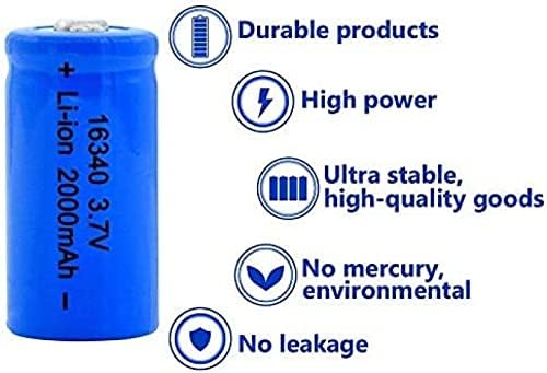3,7V 2000mAh 16340 Conthage јонски литиум батерија за CR123A CR17345 K123A VL123A DL123A 5018LC 10pcs