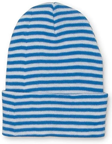 Мелодиптичност Новороден болнички капа сини ленти - 2 болнички ткаенини - бебешка капа за бебиња - расадник бена