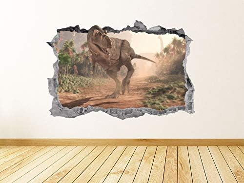 Jurassic T Rex Wallид Деклар уметност разби 3Д графички диносаурус wallид налепница мурал постер детска соба декор подарок up389