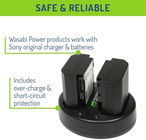 Батеријата Wasabi Power и двојниот USB полнач за Sony NP-FZ100, BC-QZ1 и Sony FX3, A1, A9, A9 II, A7C, A7R III, A7R IV, A7S