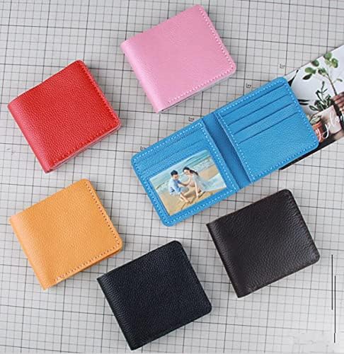 Welliestr (розов вистински кожен паричник комплет за кожни картички за чанти од кожна картичка | Комплети за шиење на кожа од