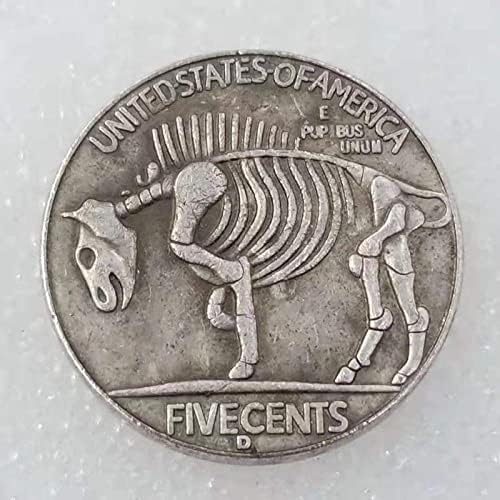 Американски 1938-Д Бафало 5 Центи Скитник Монета Комеморативна Колекционерски Паричка Подарок Среќа Предизвик Монета