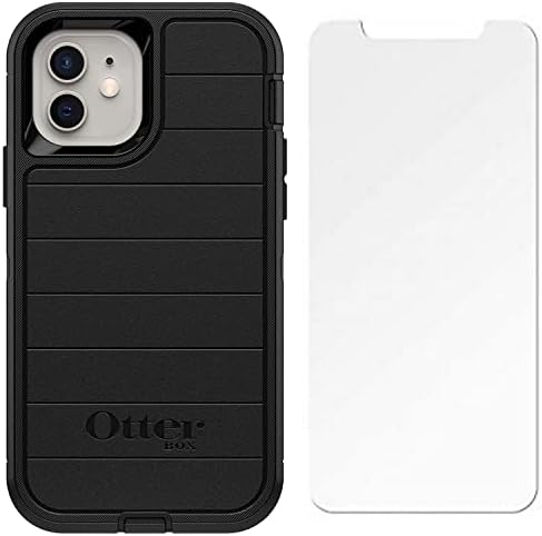 Otterbox Defender Series Case & Holder без екранот издание за iPhone 12 Mini со заштитник на екранот - пакување што не е мало - црно - со микробна одбрана