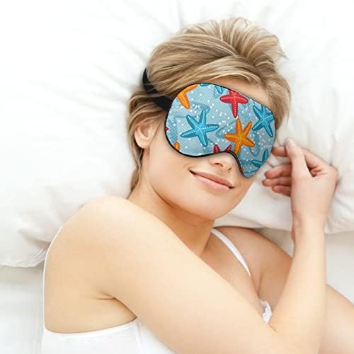 Прекрасна starвездена печатена маска за очи за очи мек заслепи за очи со прилагодлива лента за ноќни очила за очила за мажи за мажи жени