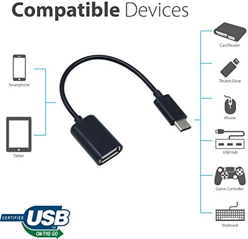 Работи OTG USB-C 3.0 адаптер за Vivo V23E 5G за брзи, верификувани, мулти-употреба функции како што се тастатура, погони за палецот, глувци,