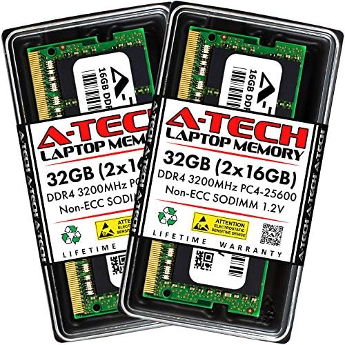 A-Tech 32 GB комплет RAM меморија за HP 15 лаптоп | DDR4 3200MHz PC4-25600 SODIMM 1.2V 260-PIN Не-ECC SO-DIMM меморија надградба