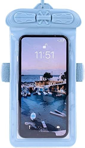 Ваксон Телефон Случај, Компатибилен Со Huawei Y5 Лајт Водоотпорна Торбичка Сува Торба [Не Заштитник На Екранот Филм ] Сина