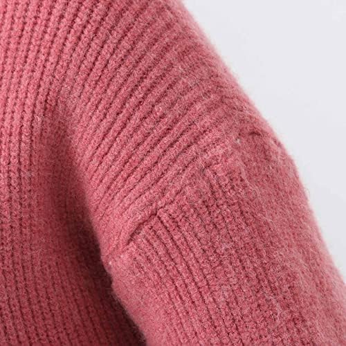 Џемпери за жени обични долги ракави плетени отворени предни лабави елегантен топол преголем плетен џемпер кардиган