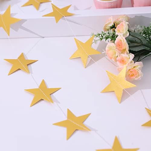 Златна Starвезда Твинкл Мала венчаница - Свадба Гарланд, Банер на starвезди, прв роденденски банер, златен сјај, златен свадбен декор, реквизити