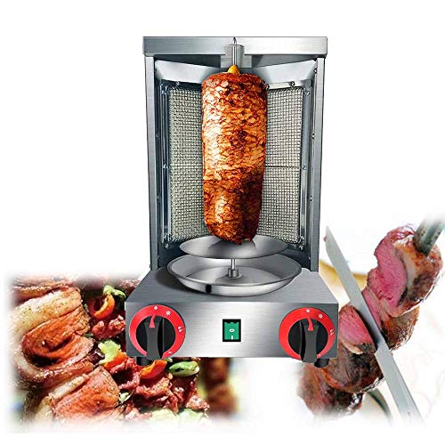 ZZ Pro Shawarma Doner Kebab Machine Gyro Grill со 2 режач вертикален бројлери за комерцијална домашна кујна