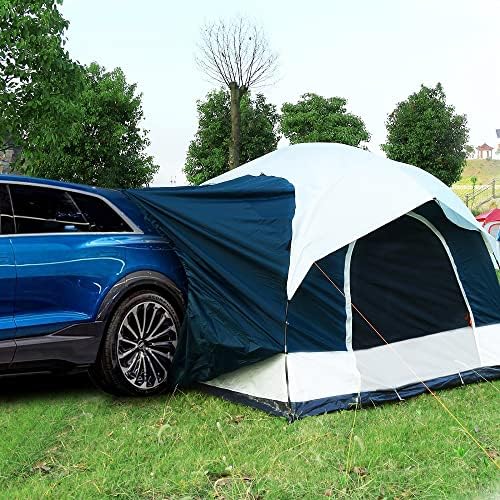 СУВ шатор приврзаност за кампување -до 6-8 лица за спиење на лице, шатор за автомобили вклучува торба за вино и торба за складирање,