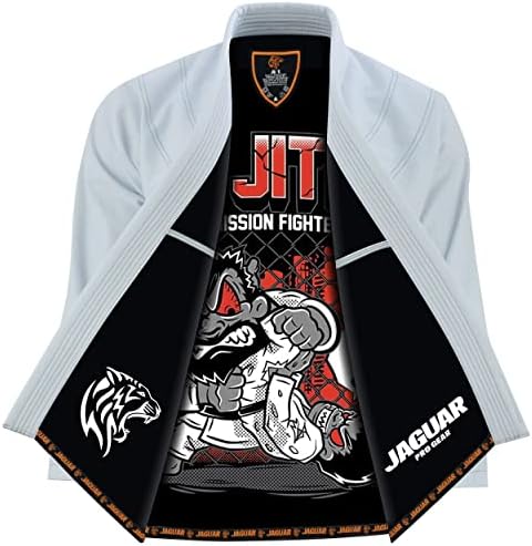 Jaguar pro Gear - борци за поднесување Внатрешен сублимиран про бразилски џиу jitsu bjj kimono gi униформа униформ - вклучен појас