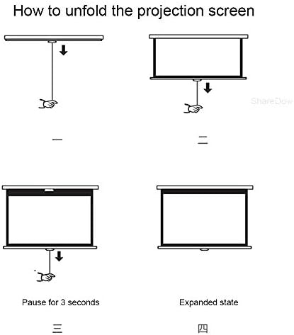 N/A 60-84 инчи 16: 9 Прирачник Повлечете го проекторот Екран само заклучување на мат бело ткаенина со влакна стакло филмски екран за домашен