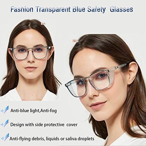 Безбедносни очила Анти магла за жени и мажи, УВ заштита против гребење заштитни очила за очила за очила над очила 1 пакет