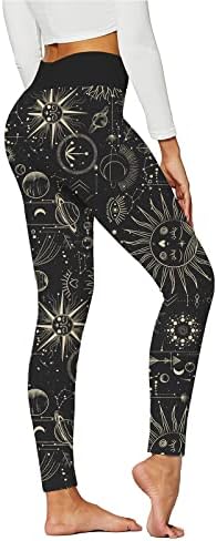 Yalfjv женски јога панталони постави женски печатени јога пантолони за вежбање со високи половини панталони панталони кои трчаат