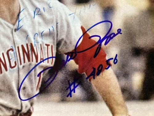 Пит Роуз потпишана фотографија 16x20 Илустрирана Cover Reds Autograph 4256 Испишете TPG - Автограмирани фотографии од MLB