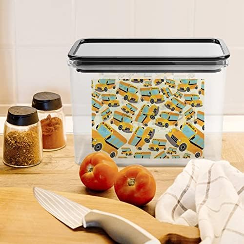 Кутија За Складирање училишни Автобуси Пластични Канистри За Контејнери За Организатор На Храна Со Капак за Кујна