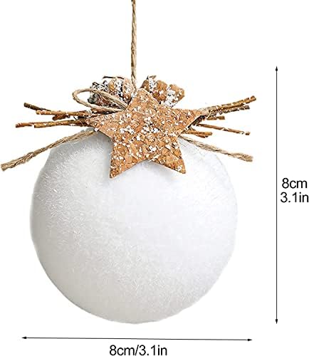 Божиќни висечки украси,украси за новогодишна елка, божиќни топчиња, 8 ПАРЧИЊА Елка Приврзок За Капка Бела Вода, Ѕвона За Капка Бела Снежна Вода