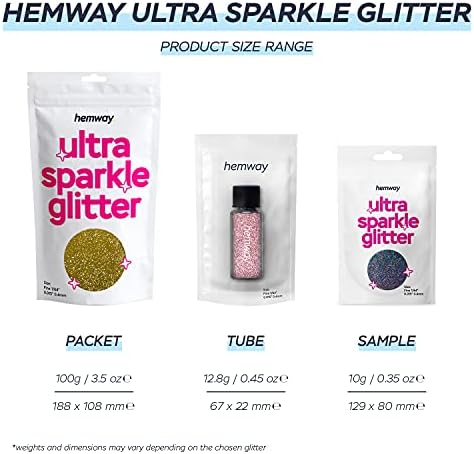 Hemway Premium Ultra Sparkle Glitter Multi alt Metalic Flake for Arts Crafts Nails Cosmetics смола Фестивал на лице - вар зелена - микрофин 10G / 0,35oz примерок