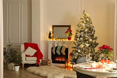 Богатства на Каролина CK3448CS COTON DE TULEAR Божиќно дрво Божиќно порибување, камин што виси чорапи Божиќна сезона забава Декорации