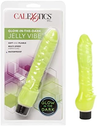 Калифорнија егзотика сјај-во-темни желе-пенис вибрација, зелена, 7 “