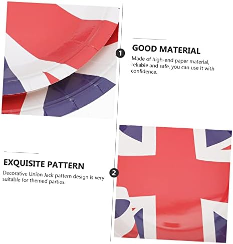 Inoomp 32pcs Британско знаме за хартија за хартија со кекс торта украси украс торта украсување британски садови за производи за