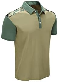 Цити тактички кошули за мажи воени голф кошули краток ракав со јаки армиски маица