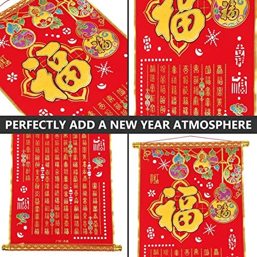 Јардве Скрој сликарство азиски wallиден декор Кинеска нова година виси декорација кинеска среќа wal сликарство за пролетен фестивал декор