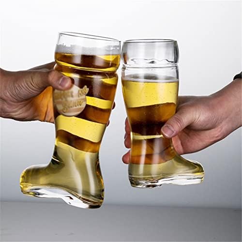 KLHHG 6 чаши чизми со голем капацитет пиво чаши стаклени чизми за пиво супер капацитет сите-вие-можете да пиете пиво чаши