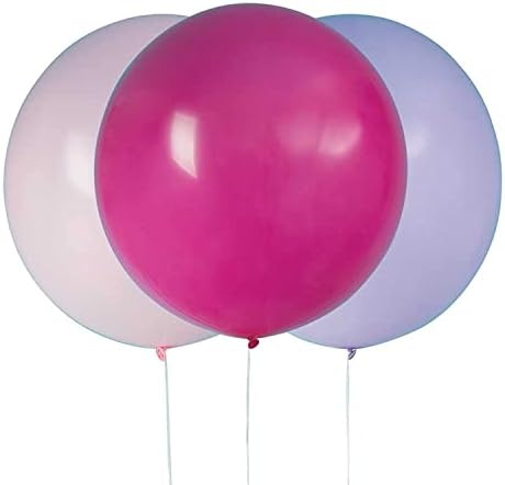 Партија Латекс Балони-24 | Виолетова &засилувач; Розова | 3 Парчиња