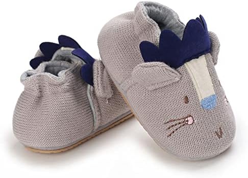 Kkiiddss новороденчиња девојчиња девојки први чевли за пешачење плетени цртани куќи папучи меки анти-лизгачки патики патики на креветчиња