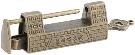 N/A мебел Кинески стари кутии со заклучување на бравата и антички бронзено заклучување/катанец за хардвер за накит од кабинет
