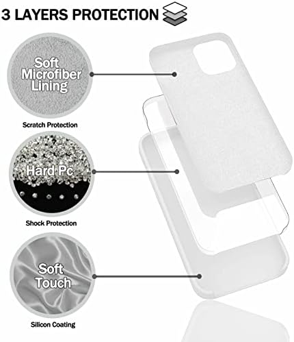 Gvtech Случај Компатибилен со iPhone 12 Pro, Дизајниран За Iphone 12 Случај, Тенок Течен Силиконски 3 Слоеви Отпорен На Удари