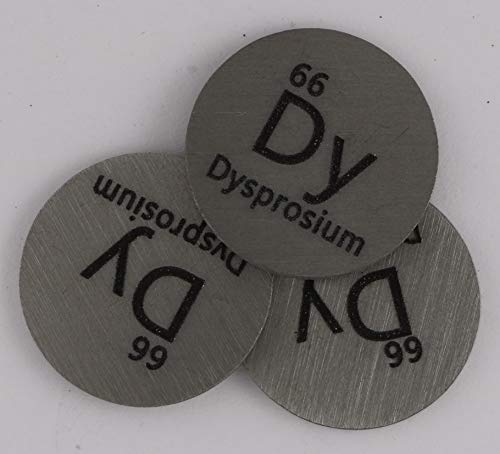 Диспрозиум 24,26 мм Метален Диск 99,9% Чист За Собирање или Експерименти