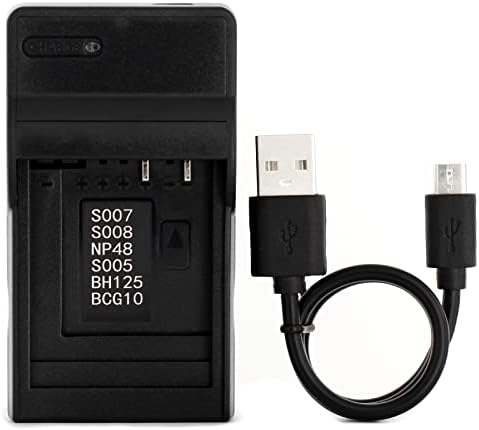 CGA-S007 LCD USB полнач за Panasonic DMC-TZ11, DMC-TZ15, DMC-TZ4, DMC-TZ5, Lumix DMC-TZ1, Lumix DZ2, Lumix DMC-TZ3, Lumix DMC-TZ4K,