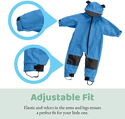 Детско дете од малиот костум за дожд - водоотпорен водоотпорен другар од едно парче, отпорна на временски јакна за бебиња