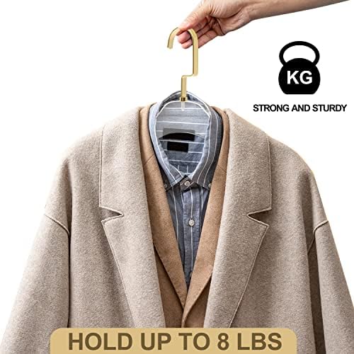 Квалитетна чиста акрилна луцитска палто за закачалки со бар - 5 -пакувања, стилски закачалка за облека со акрилна пантолона - закачалка за палто