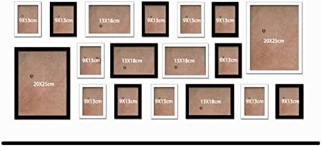 Козију Фото рамка 18 пакет wallид декор Дрвени црни и бели фото рамки Wallид монтиран Персекс класичен декорација на фотографии