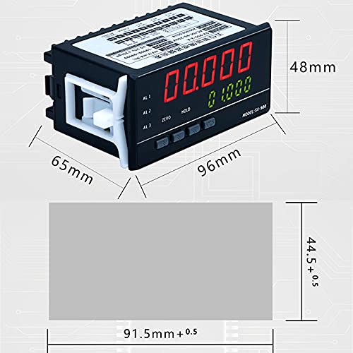 Tiidecent 5-цифрен интелигентен мерач на притисок Дигитален дисплеј за приказ на приказ на аналогни количини мерач на приказ SV-900